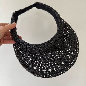 Black Woven Women’s Visor